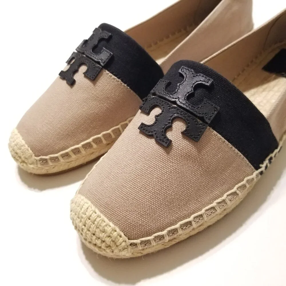 ✨NEW✨ Tory Burch Weston Flat Espadrilles in Natural/Black Size 9.5, 10